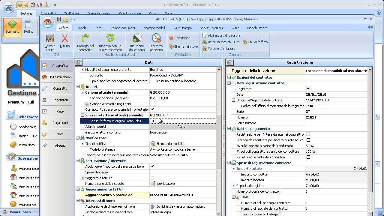 gestione affitti software excel